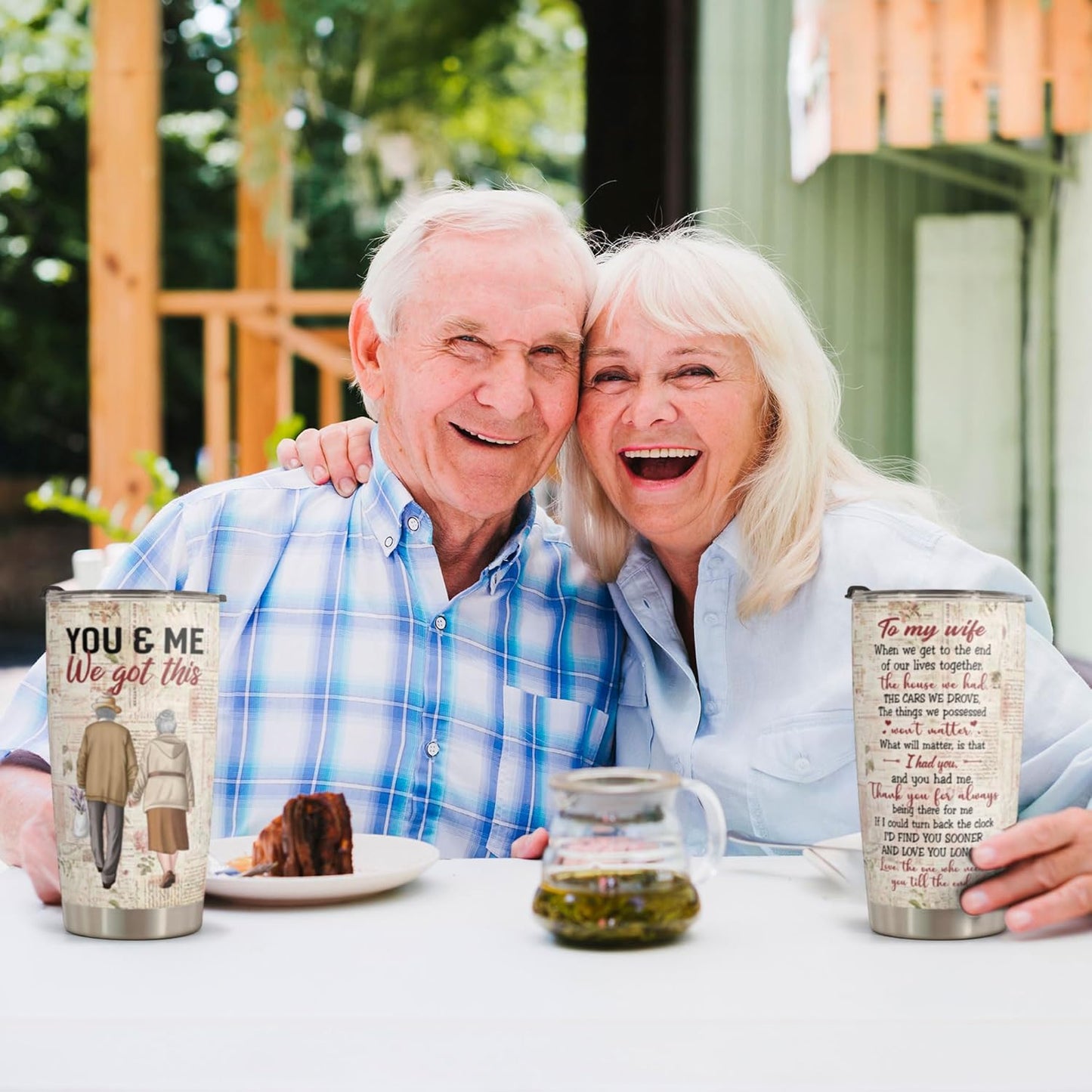 Gifts for Wife, Wife Gifts, Romatic Valentines Day Gifts for Her, Christmas Gift for Old Couple, You & Me We Got This, Stainless Steel Tumbler 20Oz I Love You Her, Anniversary Presents